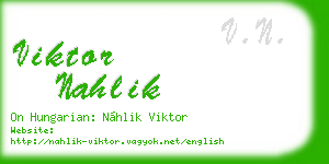 viktor nahlik business card